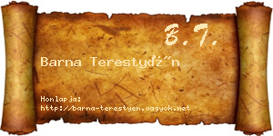 Barna Terestyén névjegykártya
